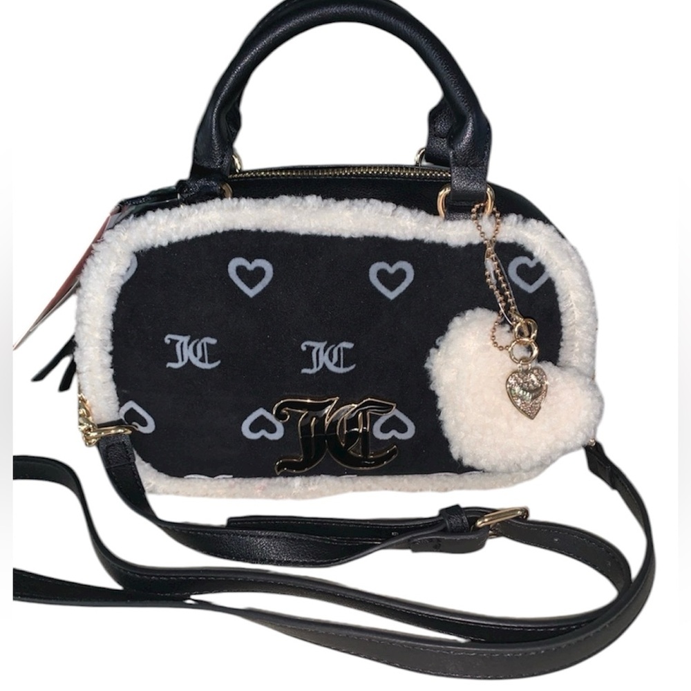 Juicy Couture Black Snuggle Box Satchel NWT $79